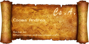 Csoma Andrea névjegykártya