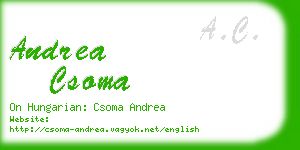 andrea csoma business card